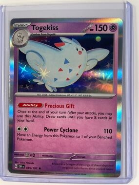 Pokemon Togekiss Holo Pink and Blue Collector Card